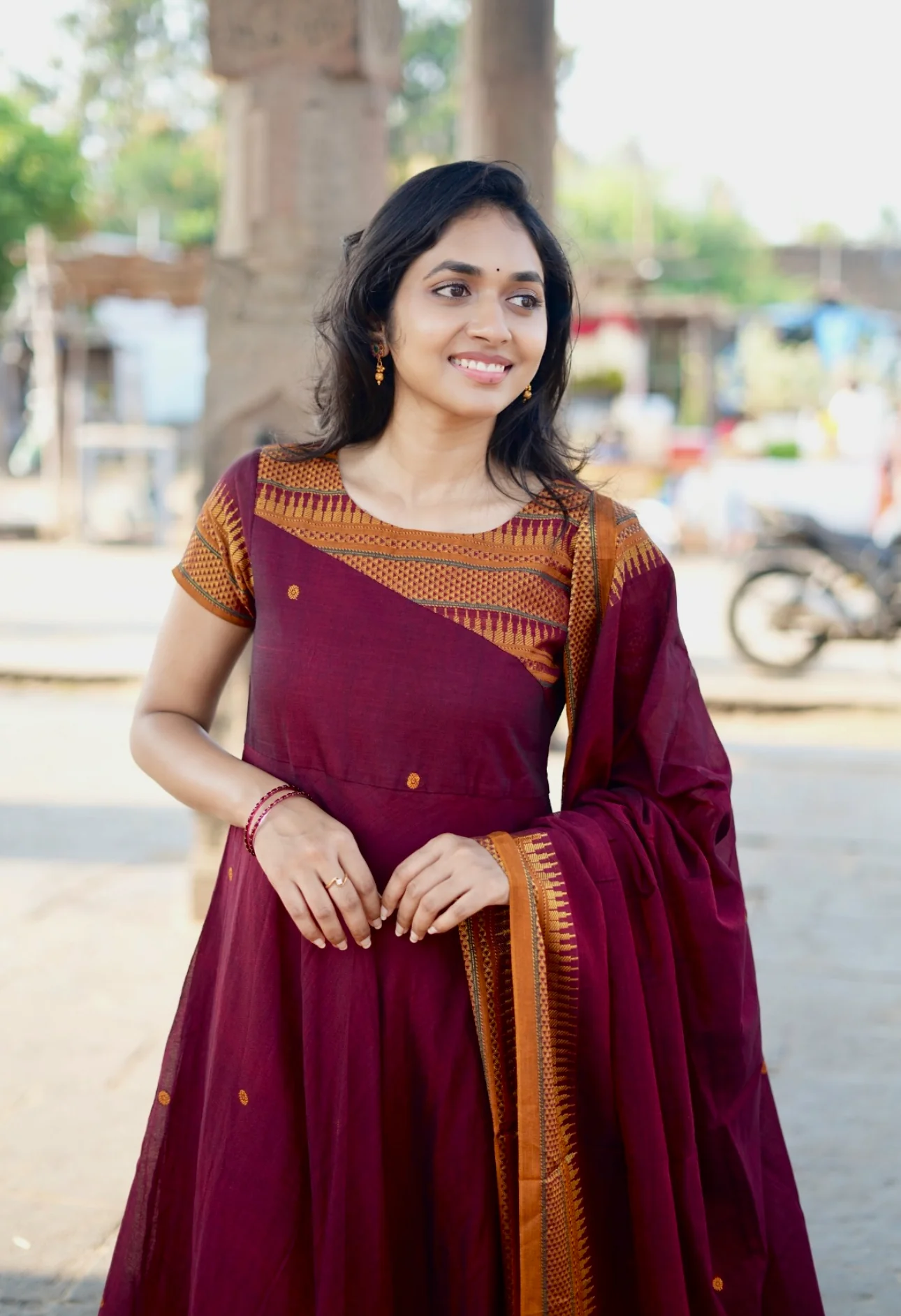 Arti-karam border(MAROON)