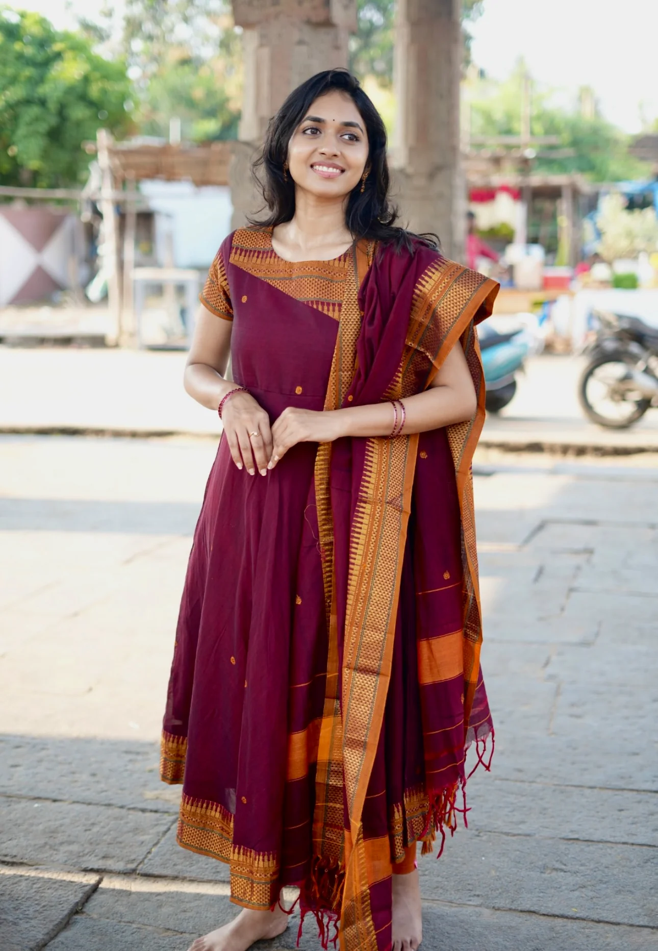 Arti-karam border(MAROON) - Image 2