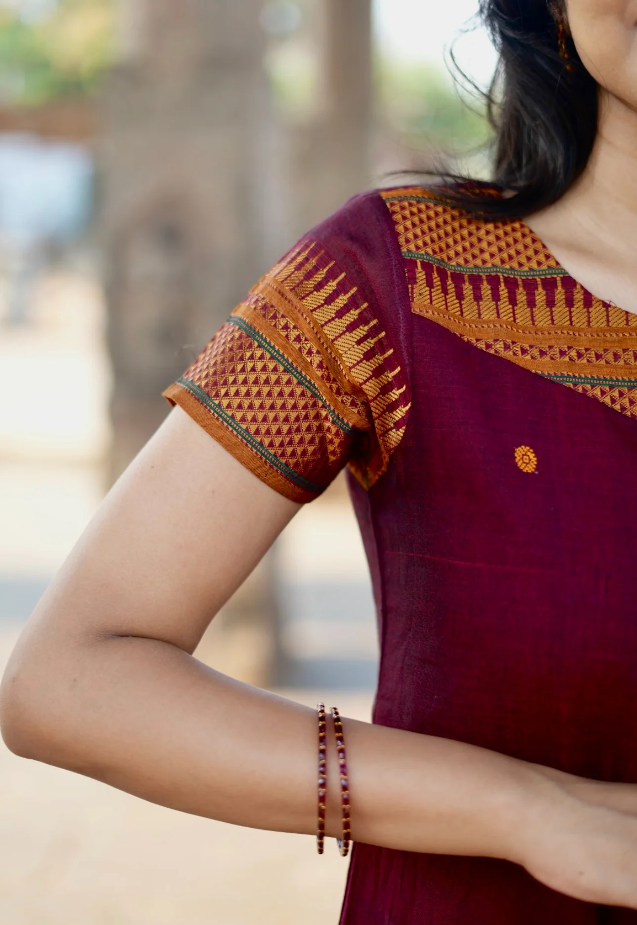 Arti-karam border(MAROON) - Image 3