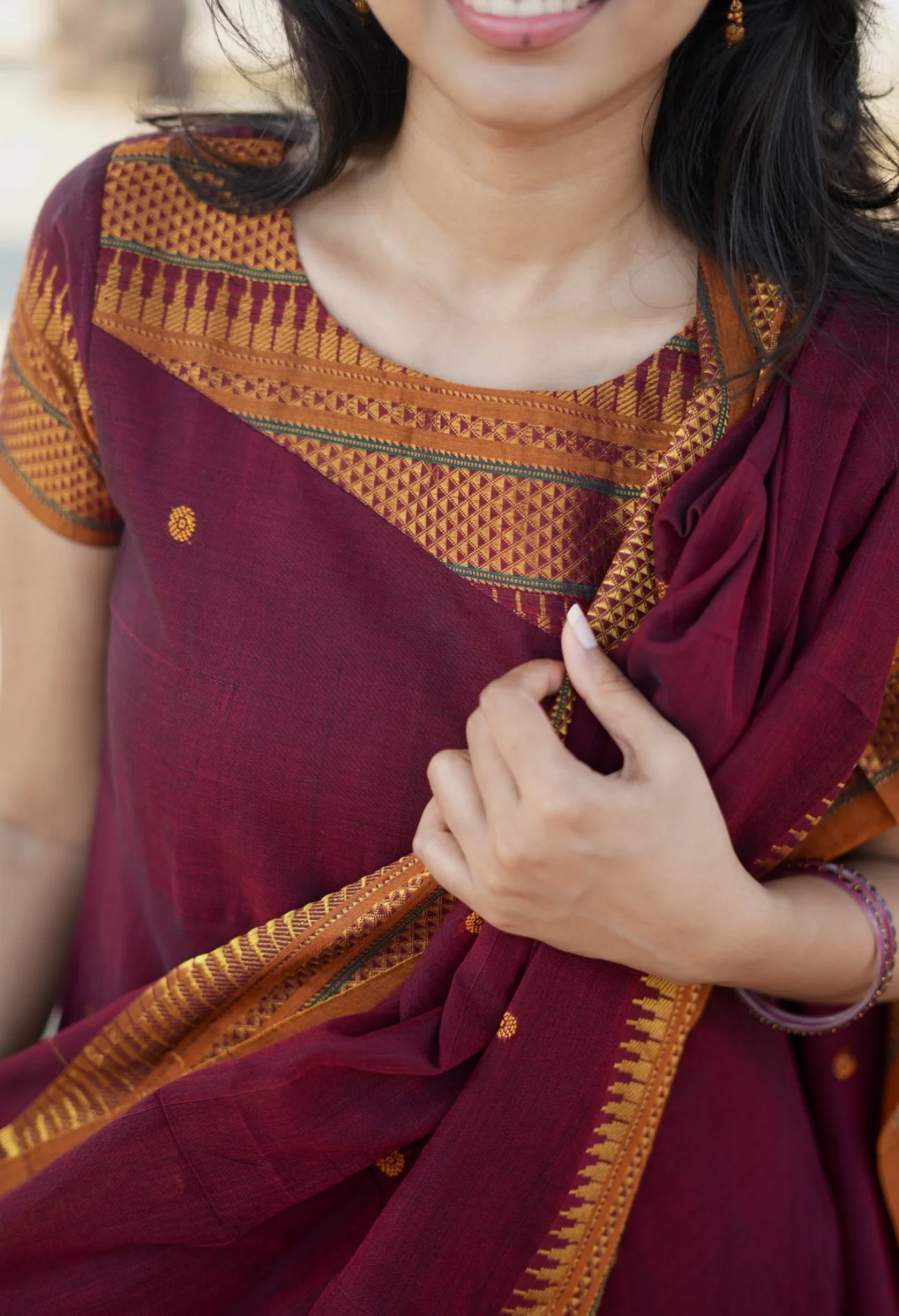 Arti-karam border(MAROON) - Image 4
