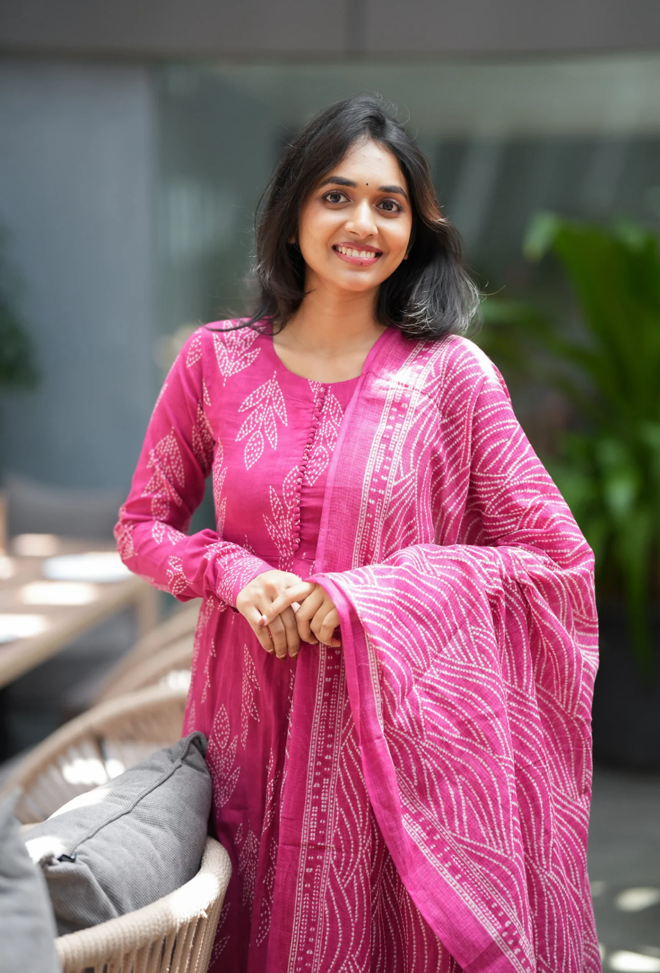 Ashwini-Blockprint full sleeve anarkali