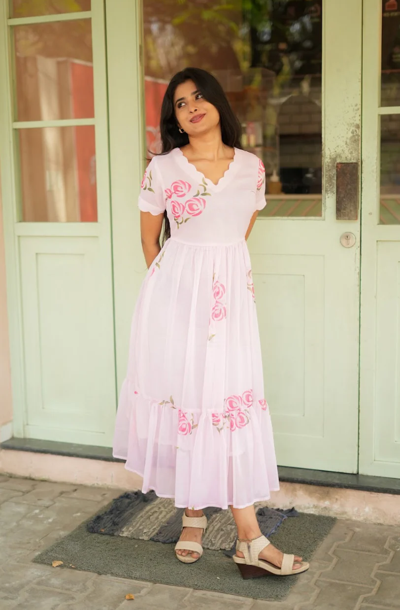 AYANA -Summer'26 (Pink Floral dress) VC733
