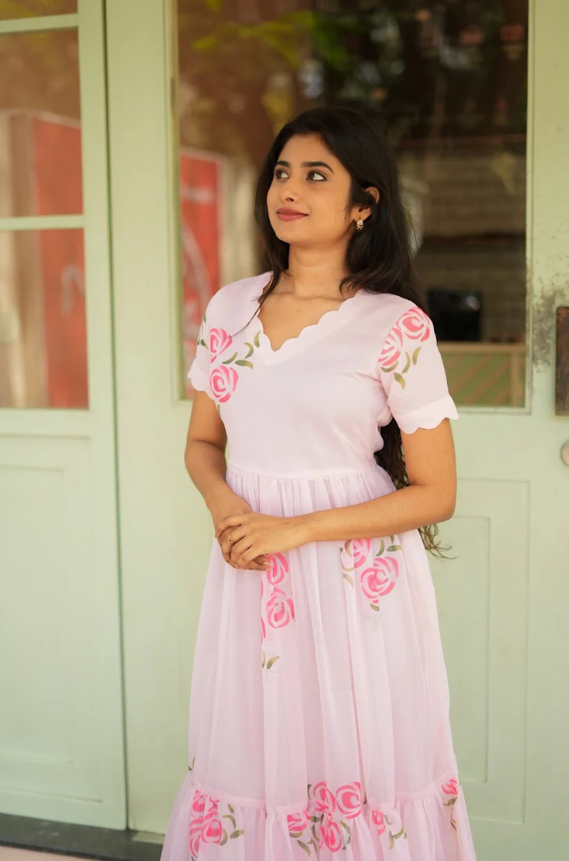 AYANA -Summer'26 (Pink Floral dress) VC733 - Image 2