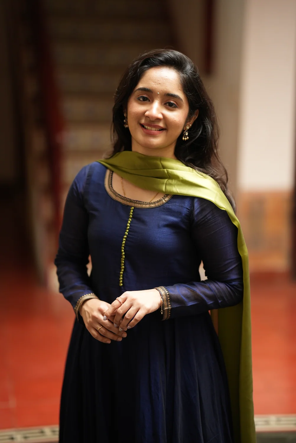 BHAMA-(BLUE WITH OLIVE) - Image 6