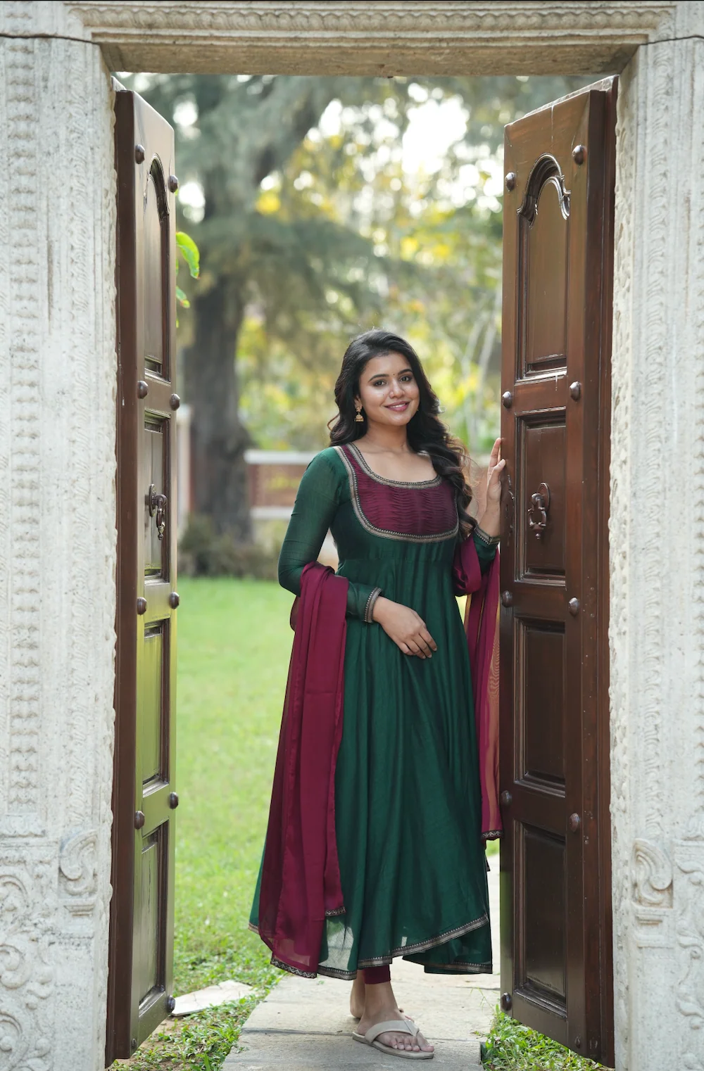 BHAMA-(Green with maroon) - Image 3