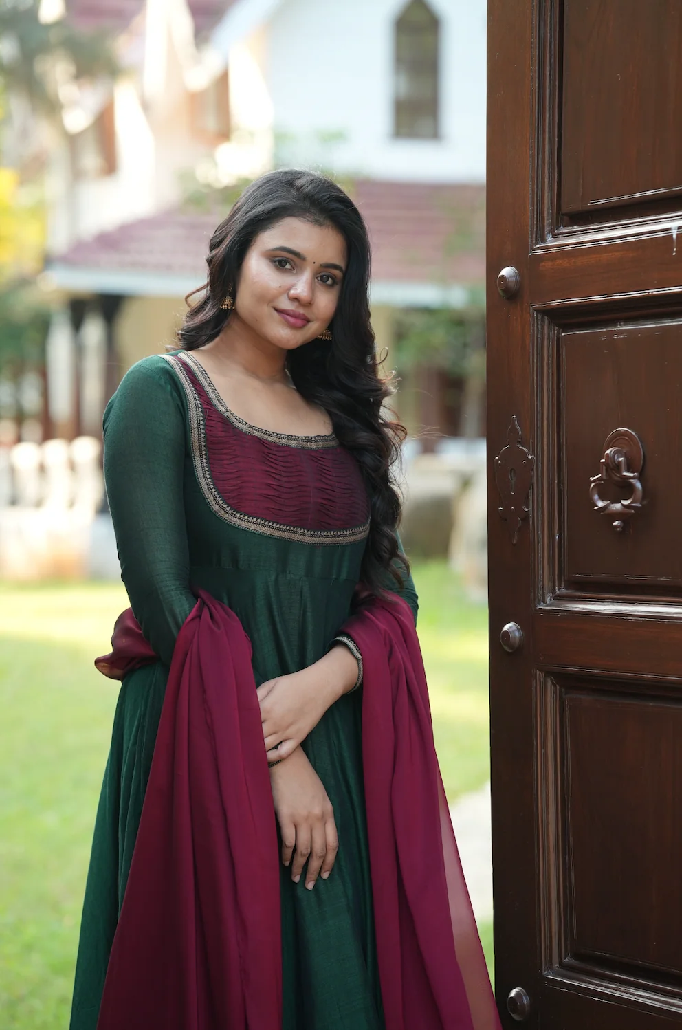 BHAMA-(Green with maroon) - Image 6