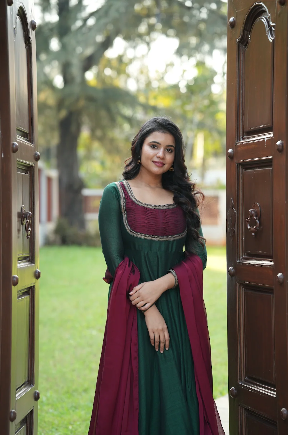 BHAMA-(Green with maroon) - Image 7