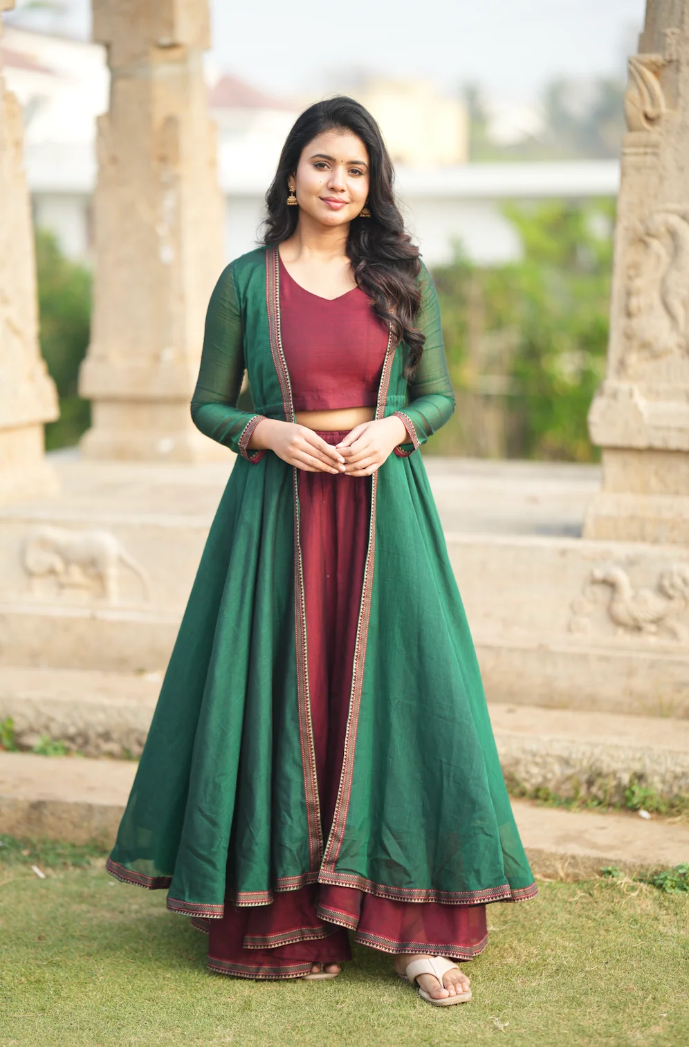 BHAMA-Handloom shrug set