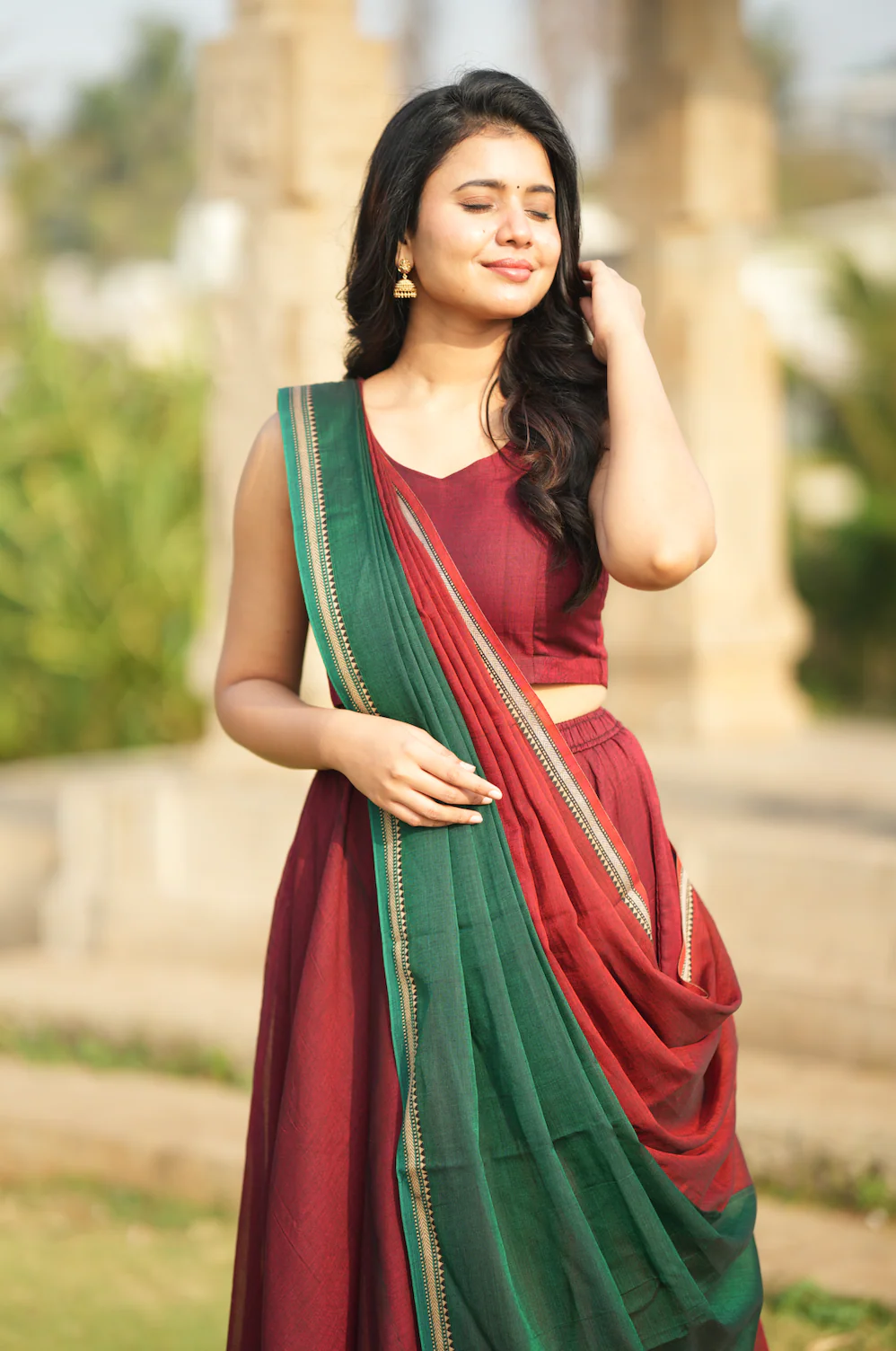 BHAMA-Handloom skirt top set - Image 2