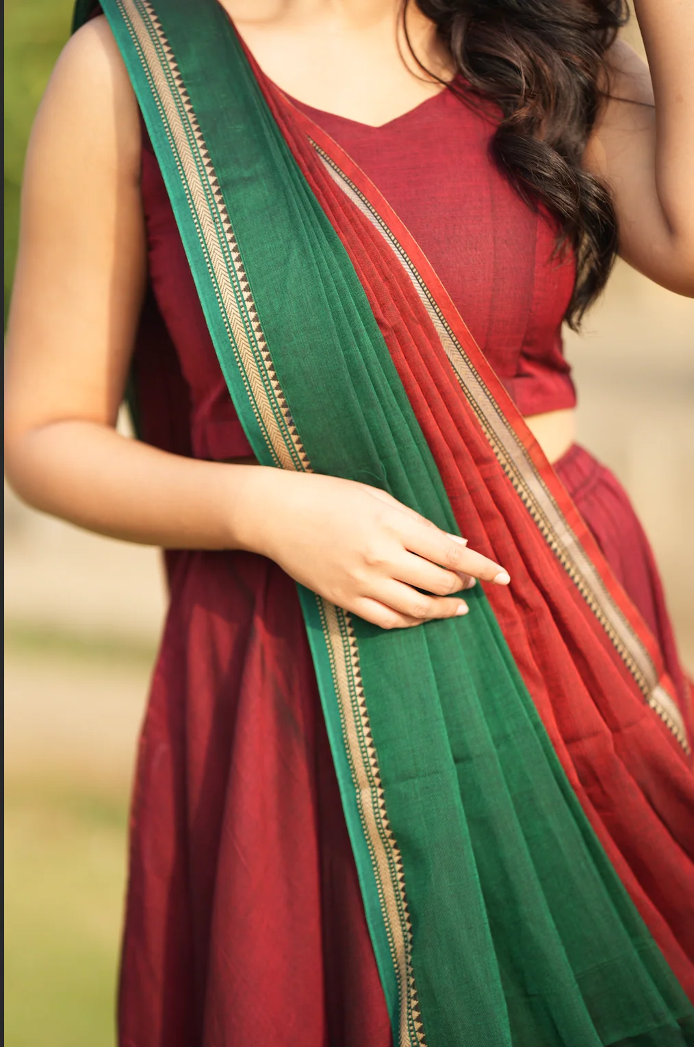 BHAMA-Handloom skirt top set - Image 4