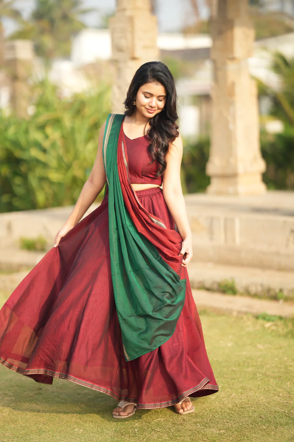 BHAMA-Handloom skirt top set - Image 5