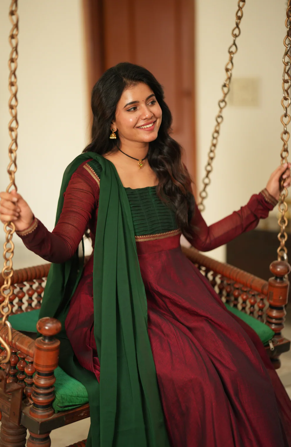 BHAMA-(Maroon with green)