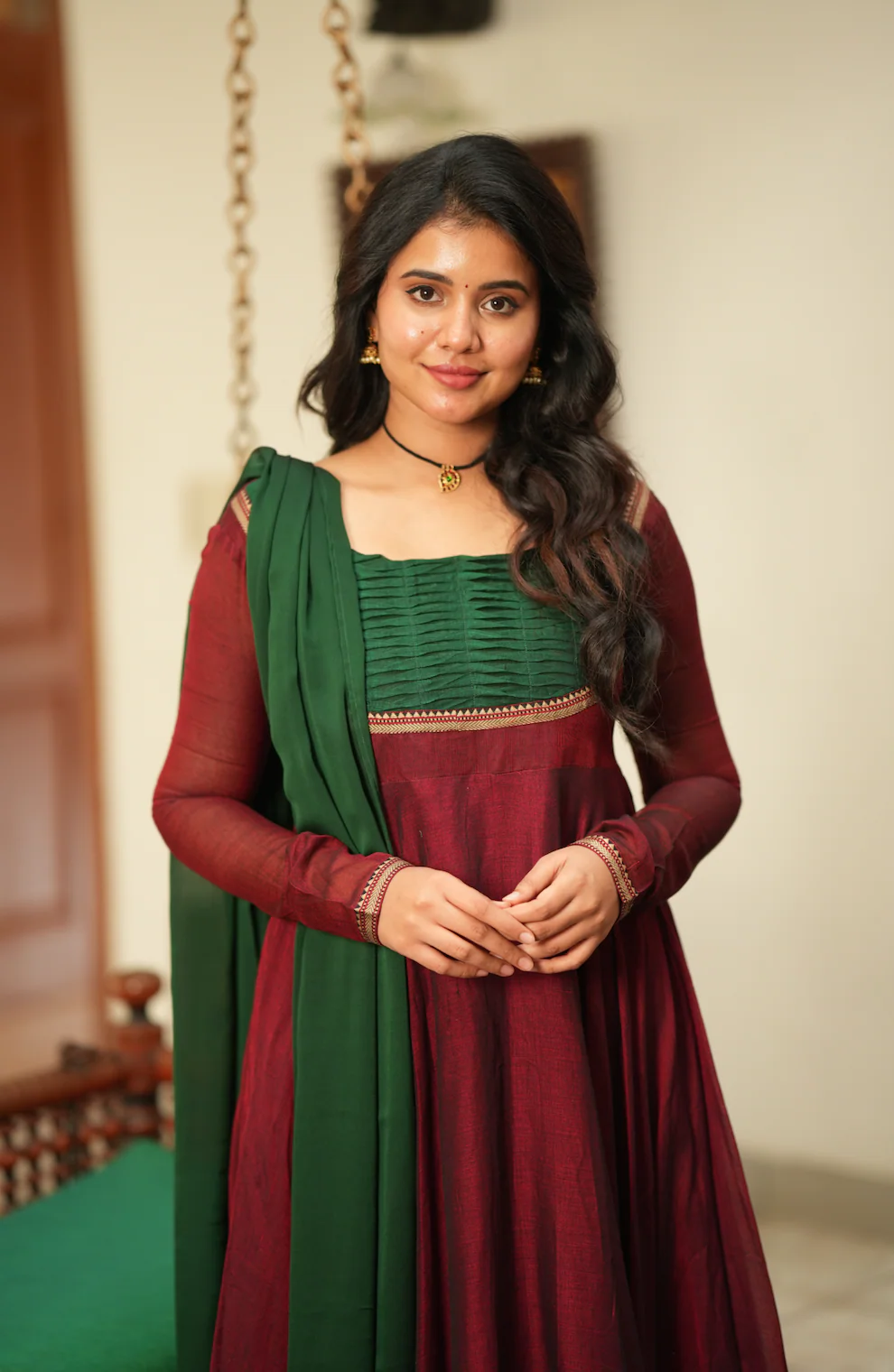 BHAMA-(Maroon with green) - Image 4