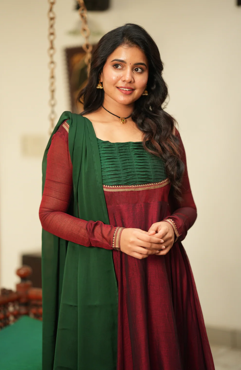 BHAMA-(Maroon with green) - Image 8