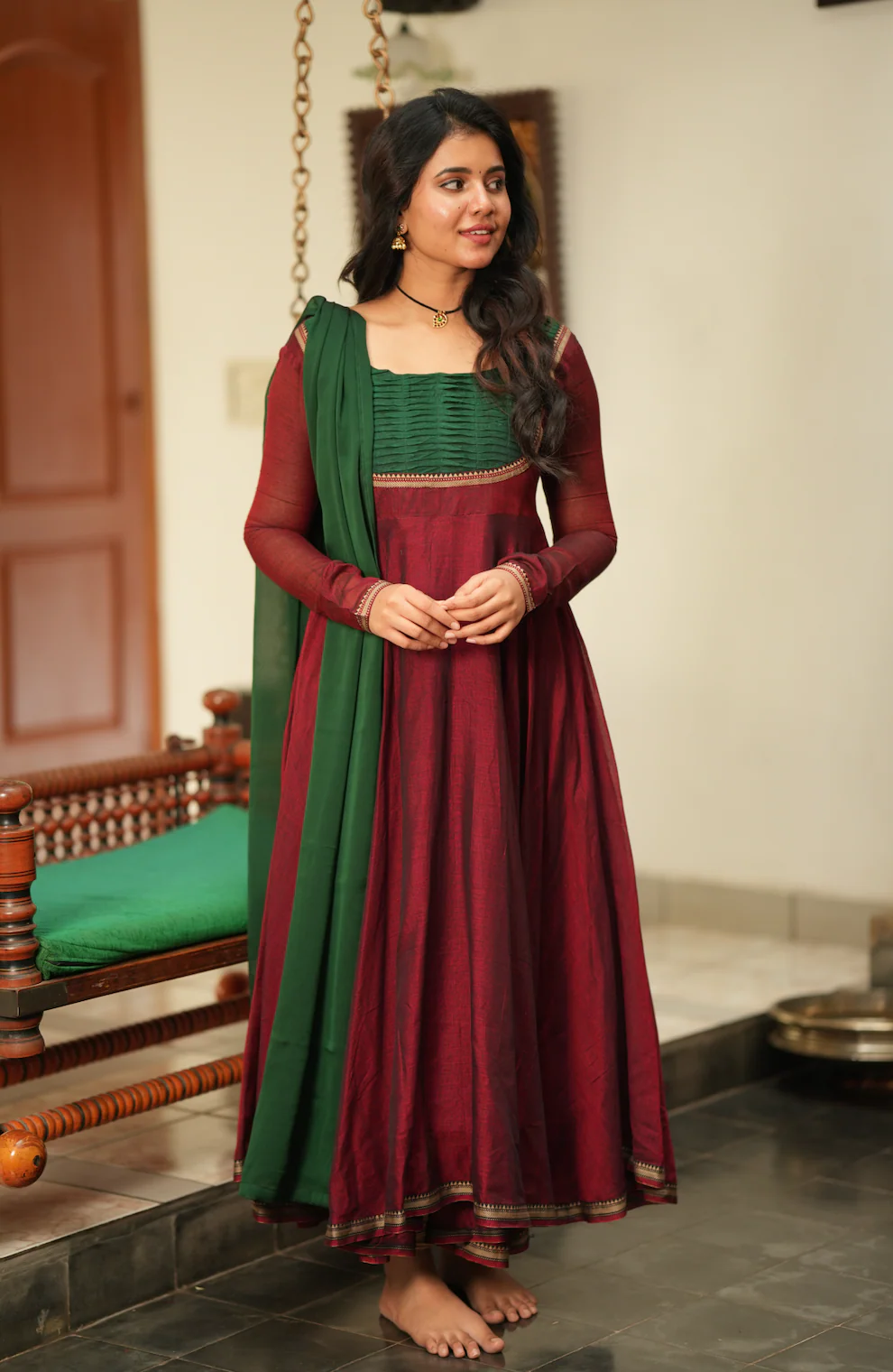 BHAMA-(Maroon with green) - Image 9