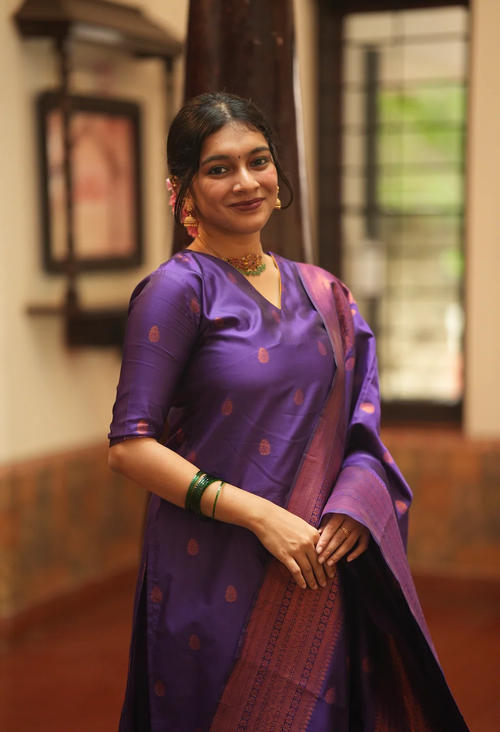 VEENA-Silk monotone set - Image 4