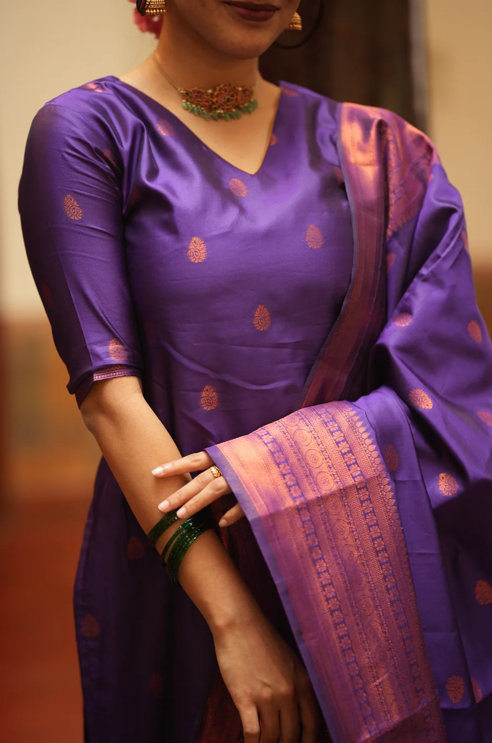 VEENA-Silk monotone set - Image 7