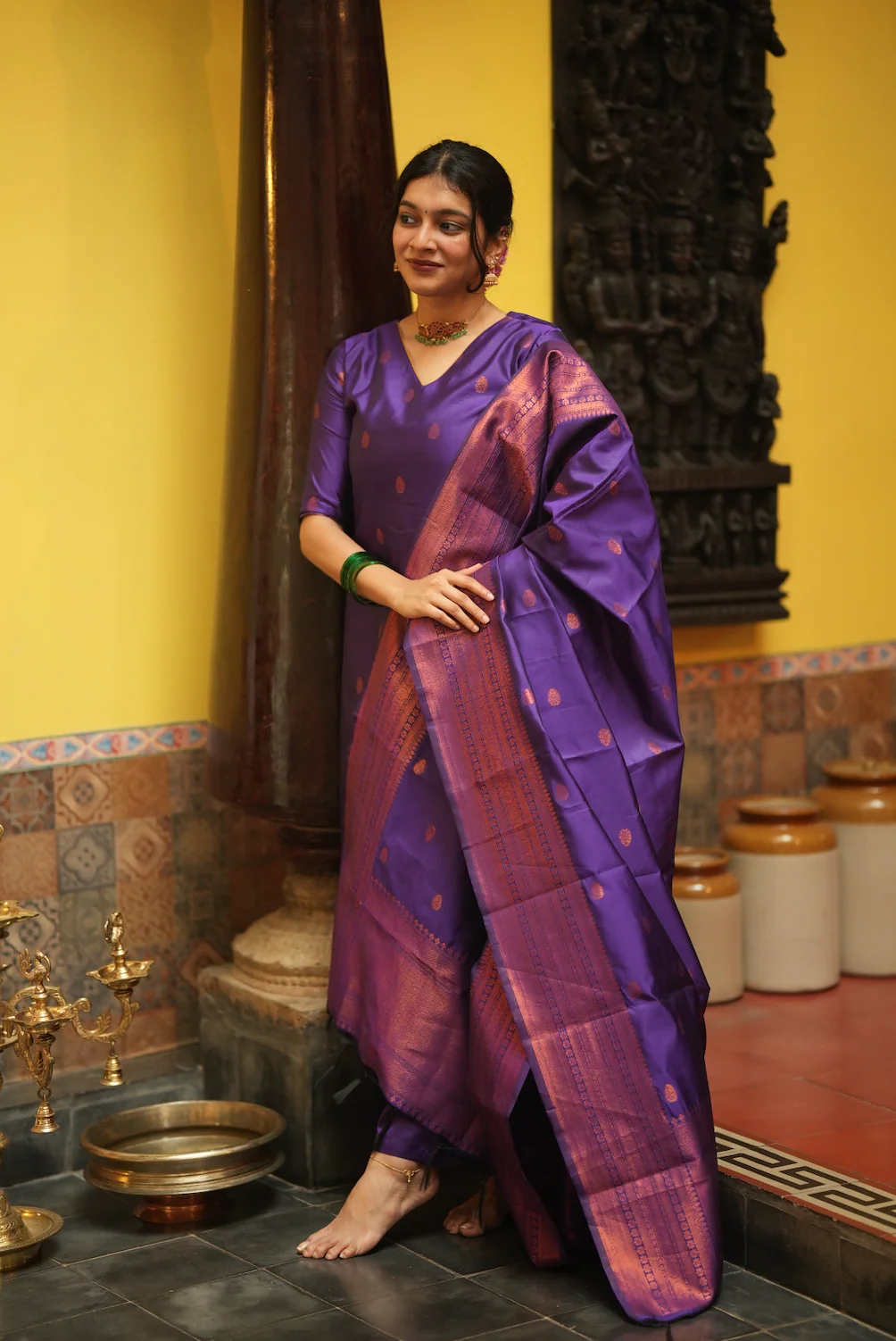 VEENA-Silk monotone set - Image 8
