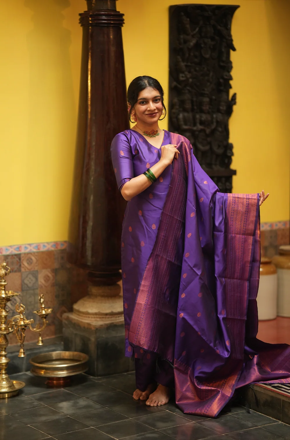 VEENA-Silk monotone set - Image 9