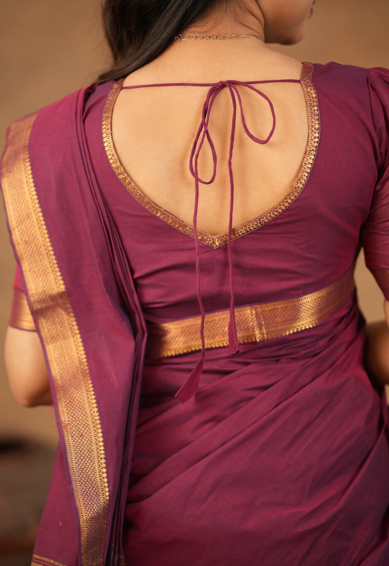 LEEELA-Mangalgiri cotton-Plum red. - Image 6