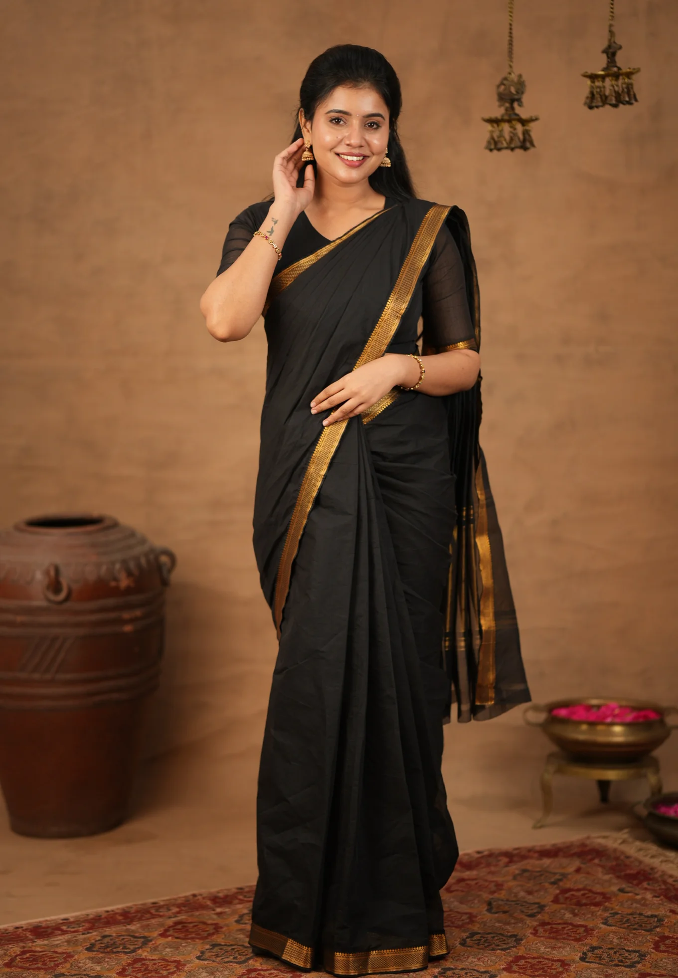 LEELA-Mangalgiri cotton-Black