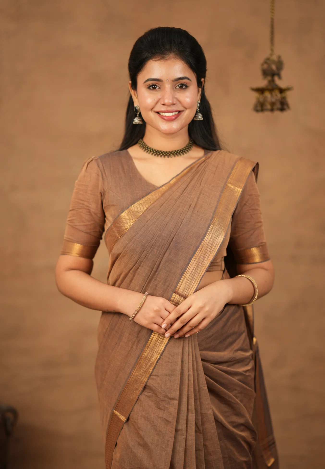 LEELA-Mangalgiri cotton-Earthy dust - Image 2