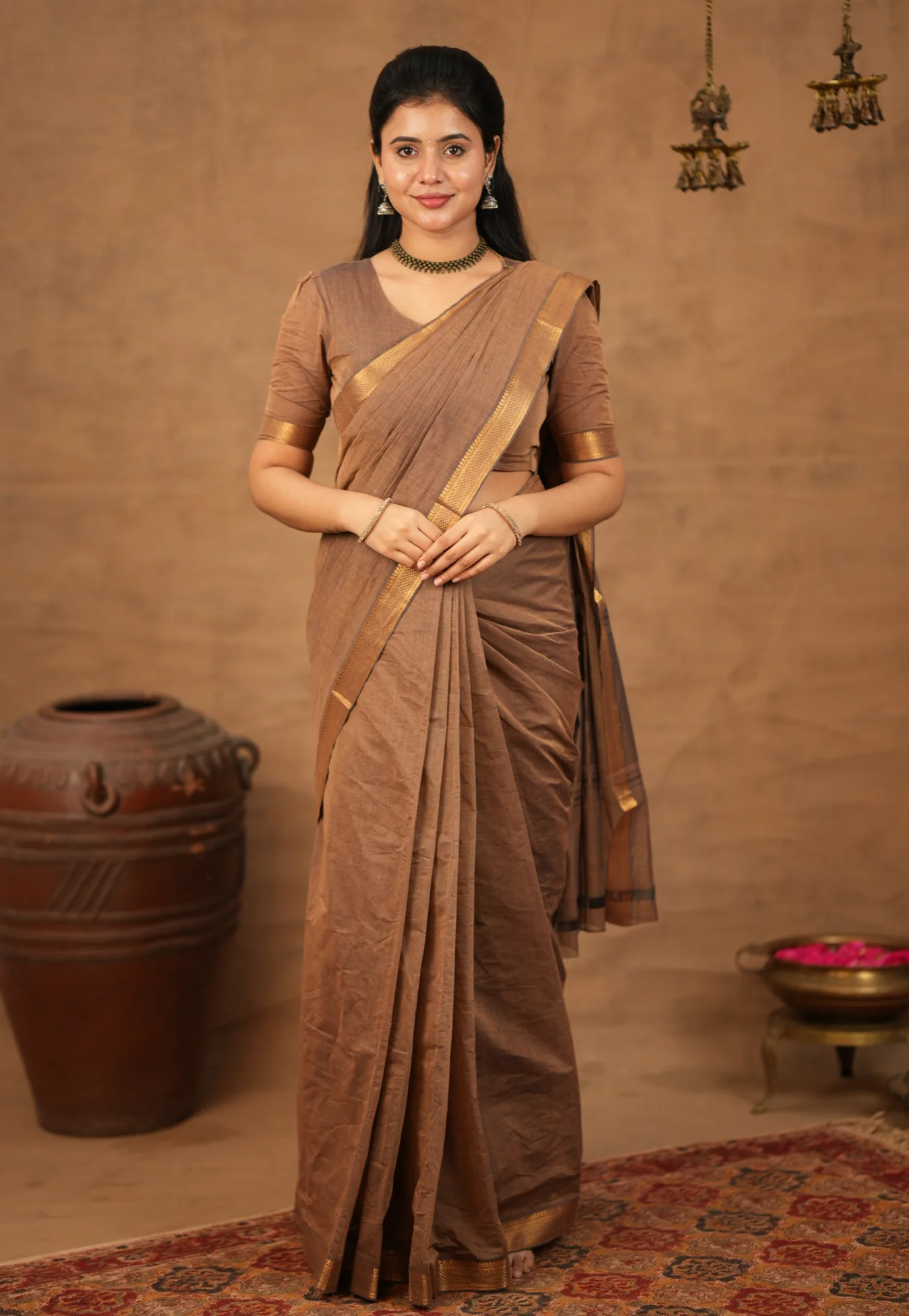 LEELA-Mangalgiri cotton-Earthy dust - Image 5