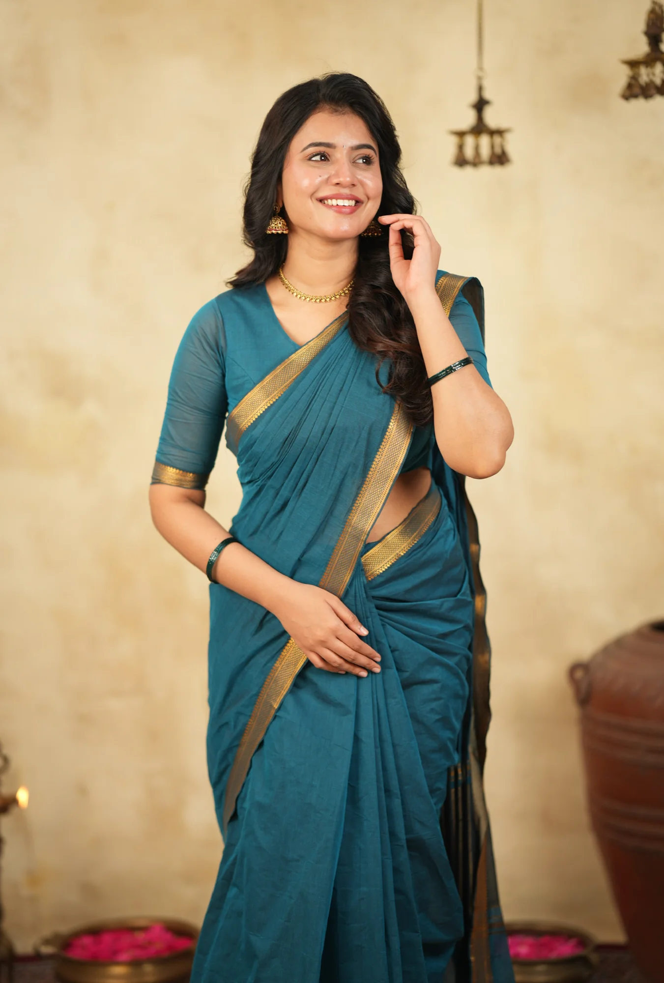 LEELA-Mangalgiri cotton-Peacock