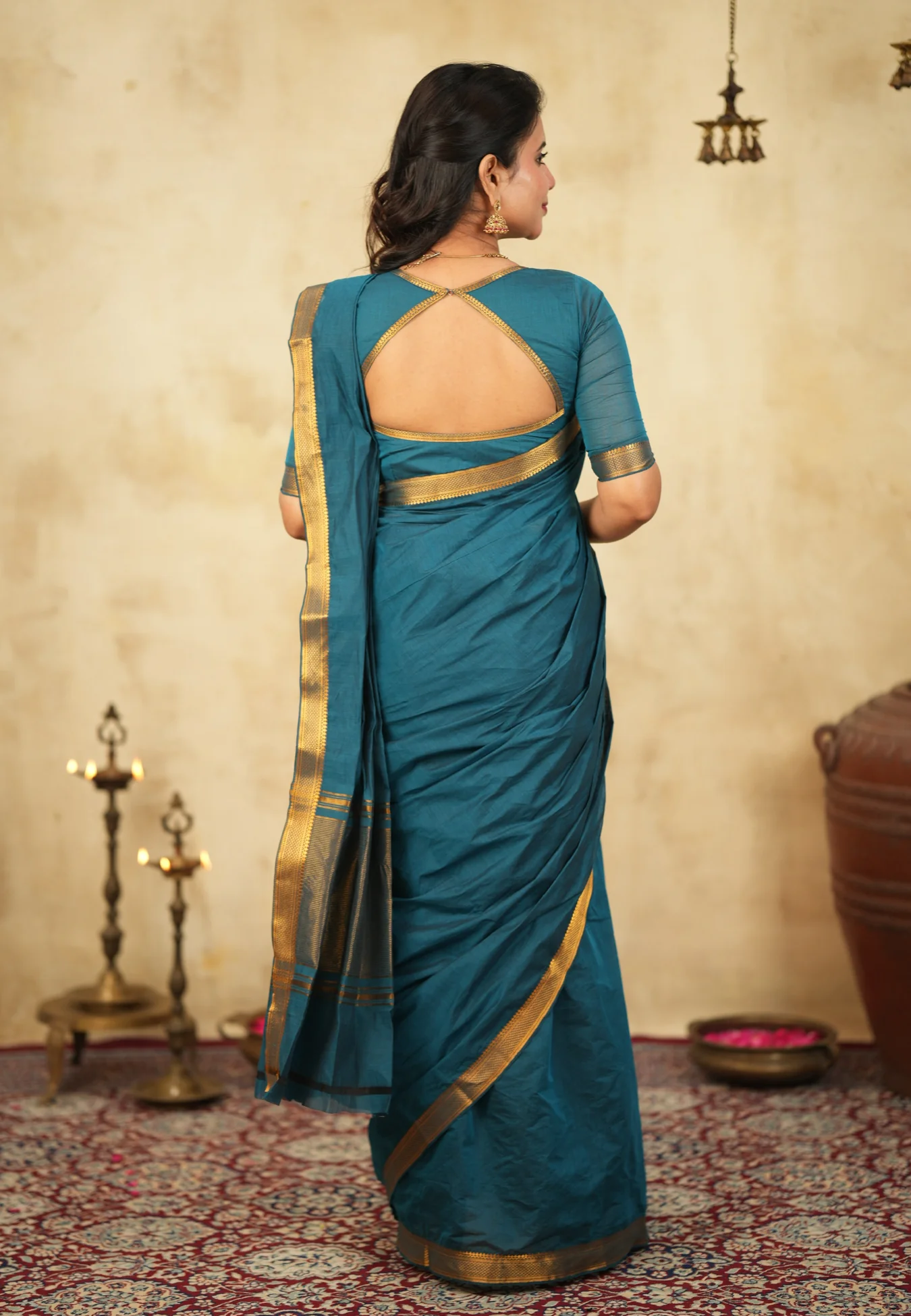 LEELA-Mangalgiri cotton-Peacock - Image 4