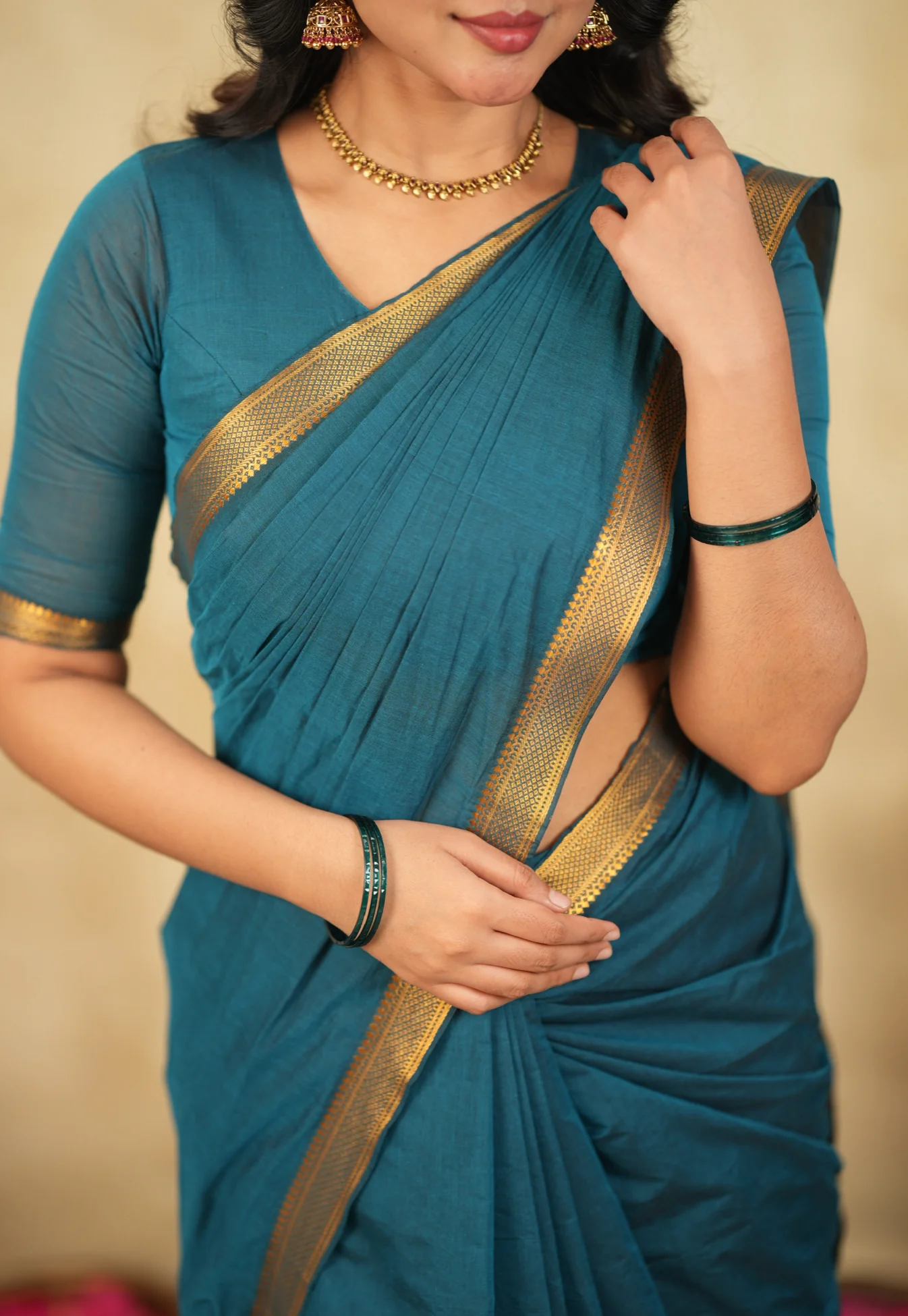 LEELA-Mangalgiri cotton-Peacock - Image 5