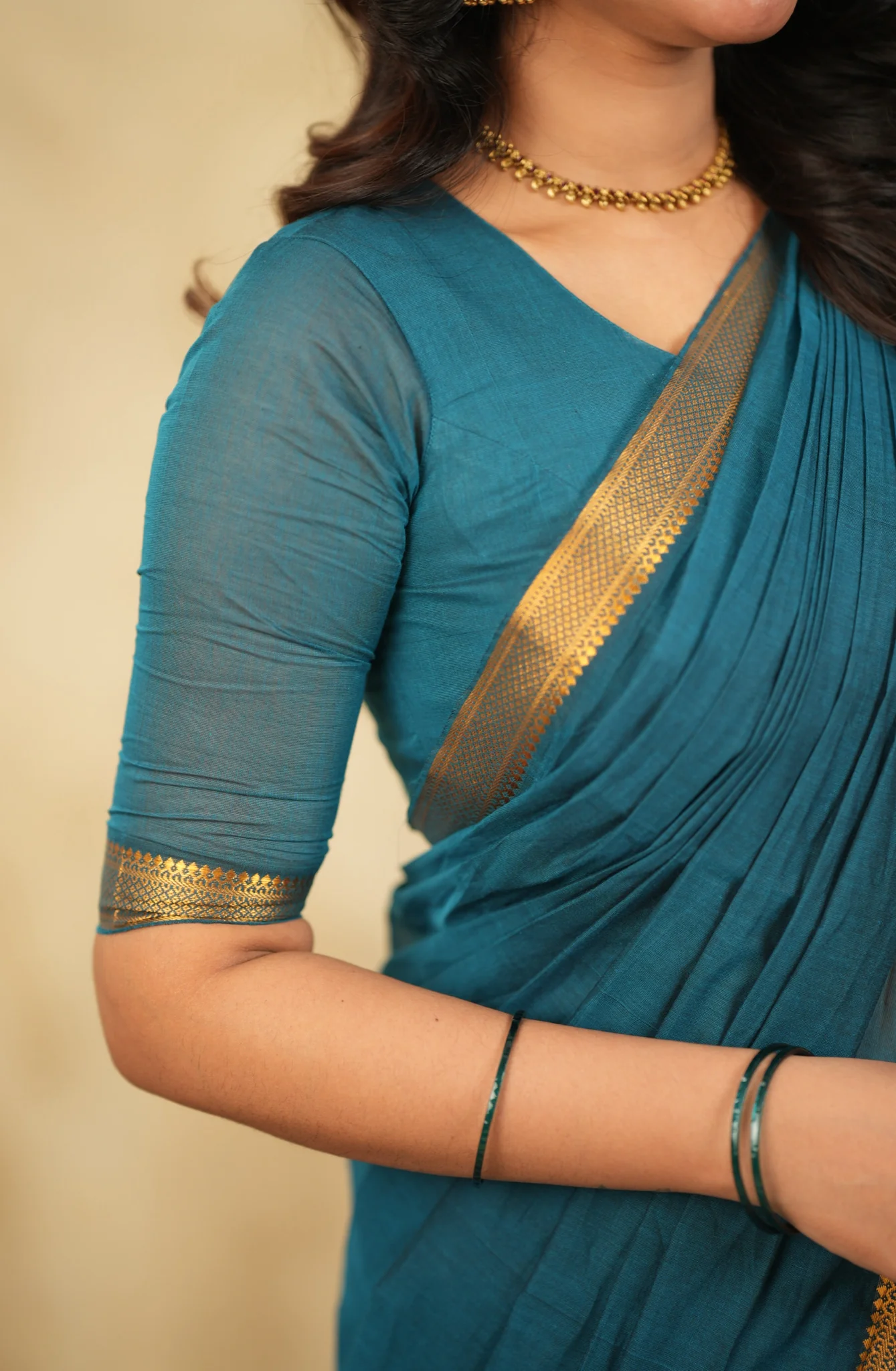 LEELA-Mangalgiri cotton-Peacock - Image 6