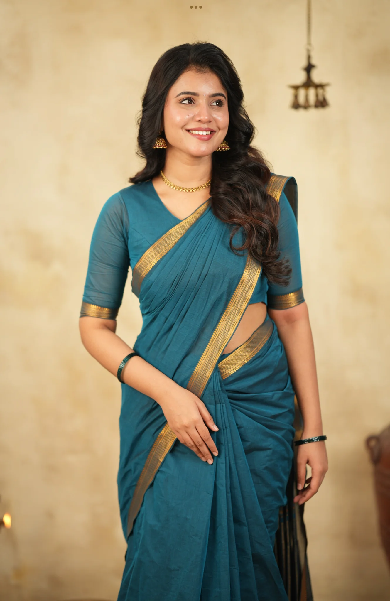 LEELA-Mangalgiri cotton-Peacock - Image 7
