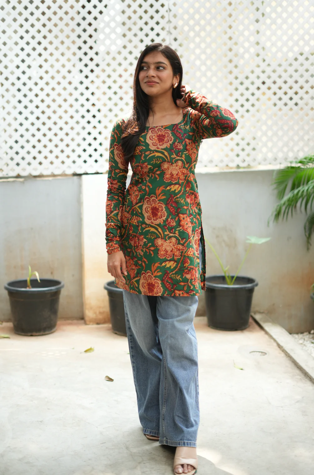 Megha-short Kurti IV(Green)