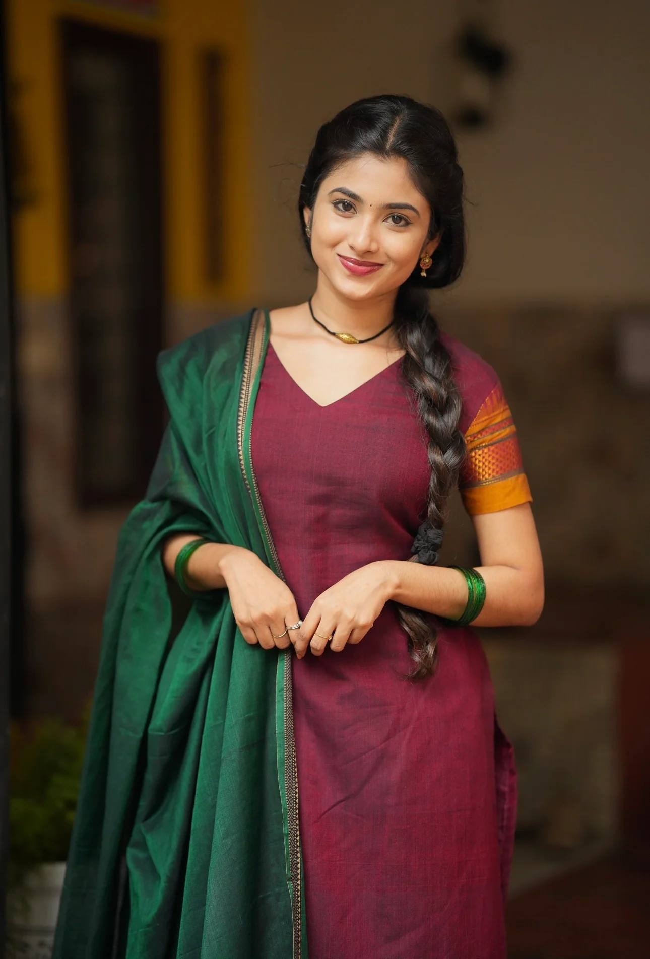 Nandhini-Handloom fusion set - Image 2