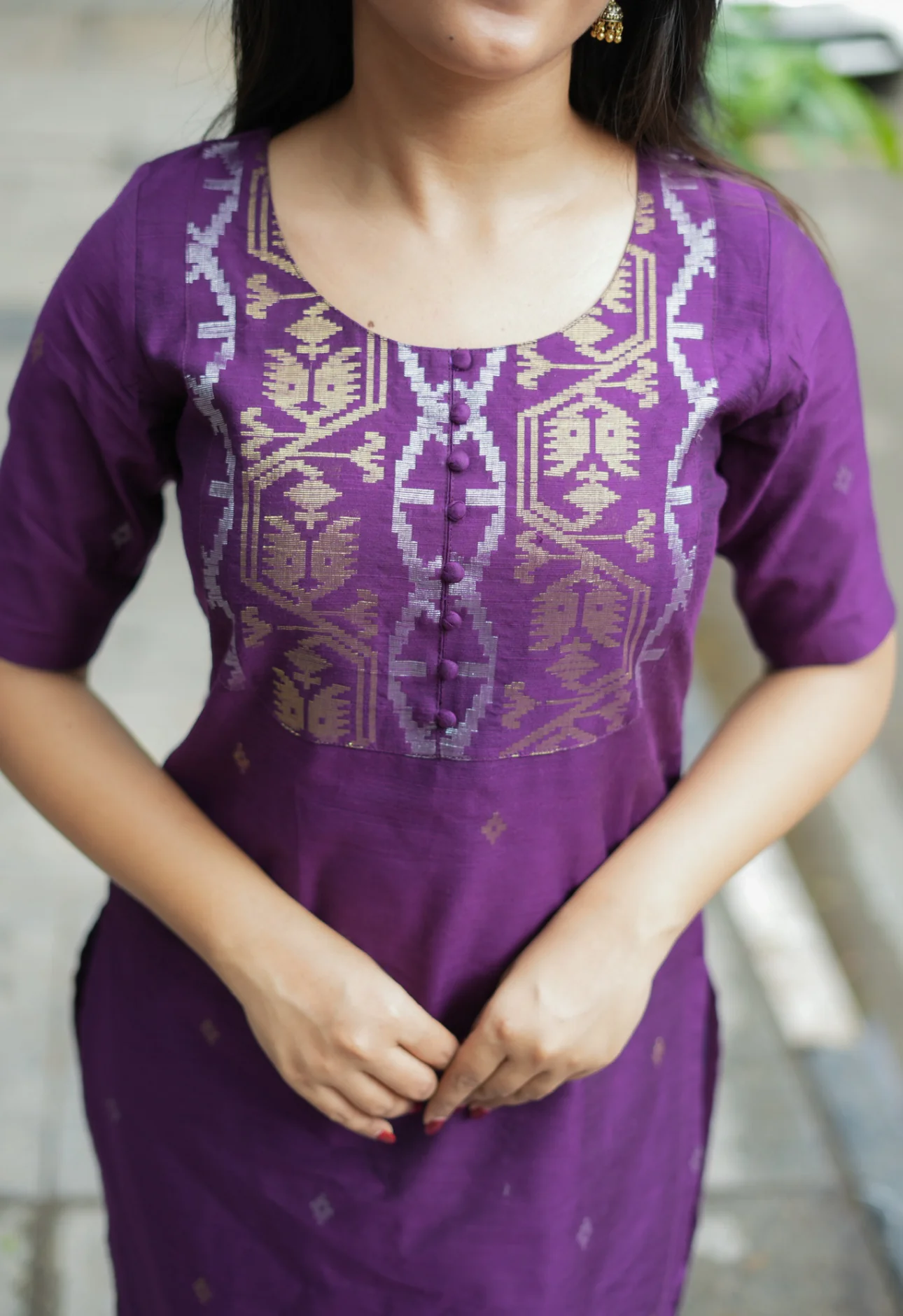 Preethi-Jamdani(Violet) - Image 2