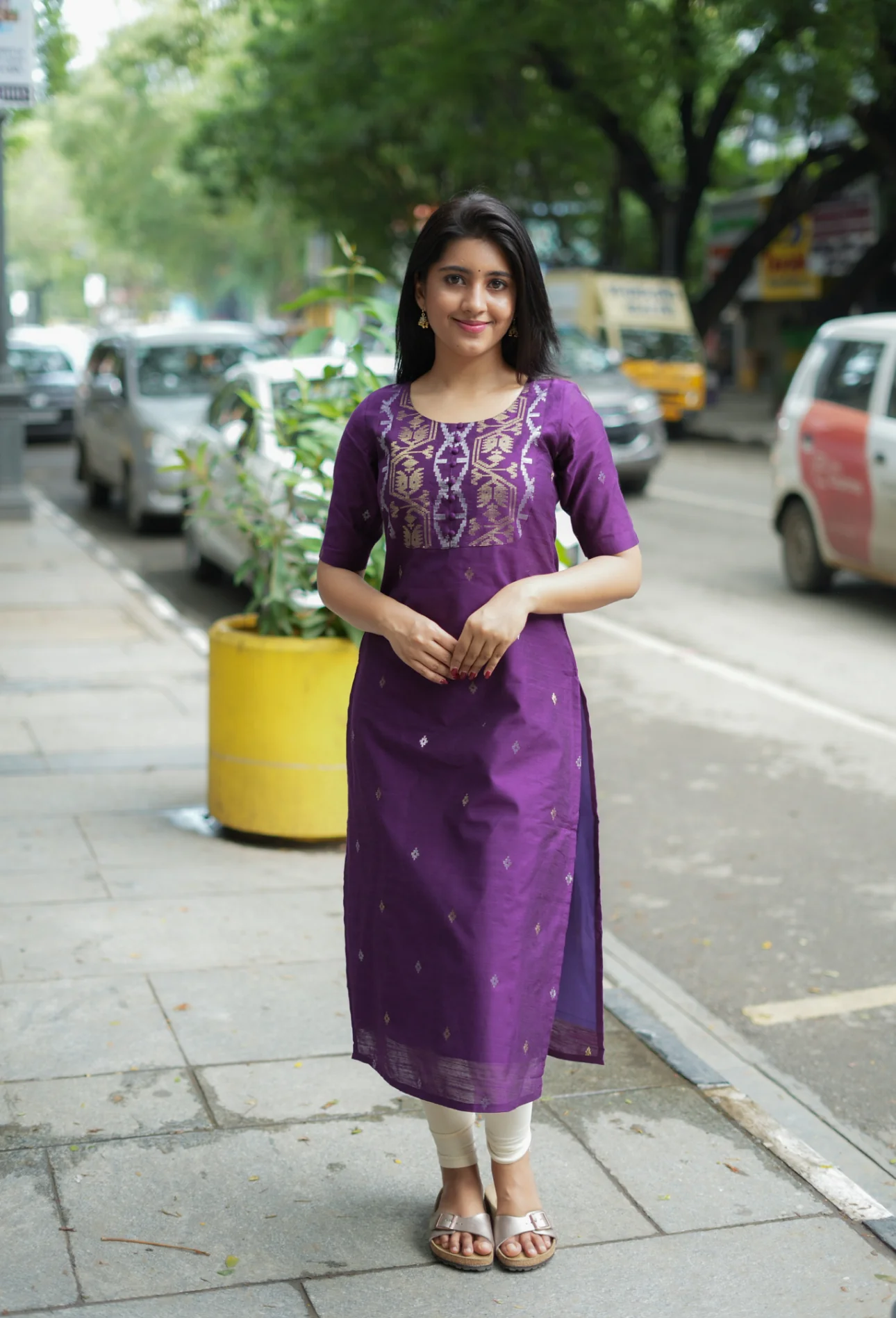 Preethi-Jamdani(Violet) - Image 3