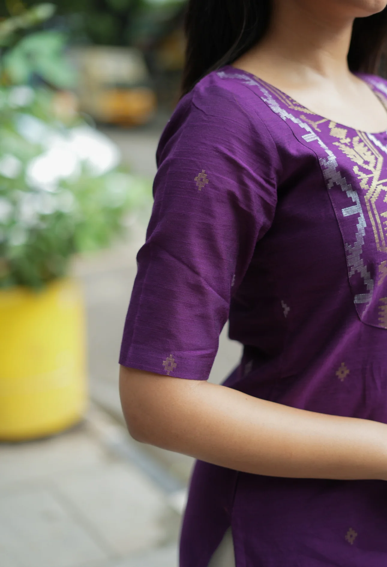 Preethi-Jamdani(Violet) - Image 5