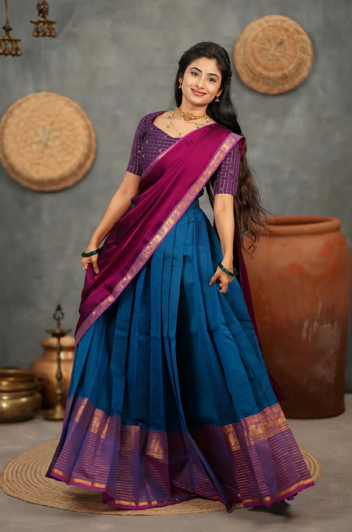 RANGANAYAKI-Blue with violet - Image 2