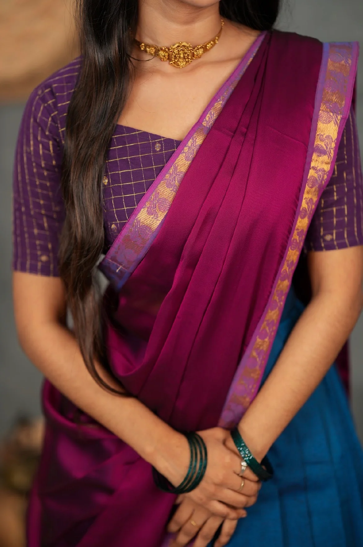 RANGANAYAKI-Blue with violet - Image 3