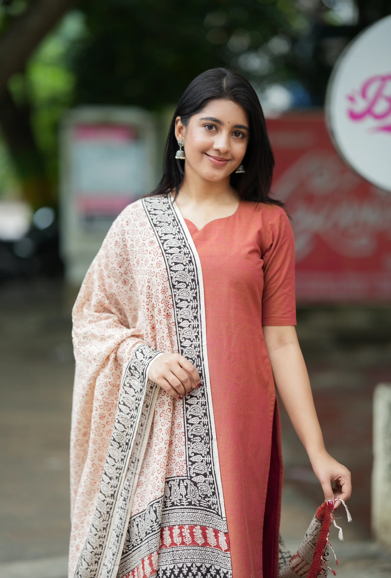 Revathy-II (Brick+Kalamkari)