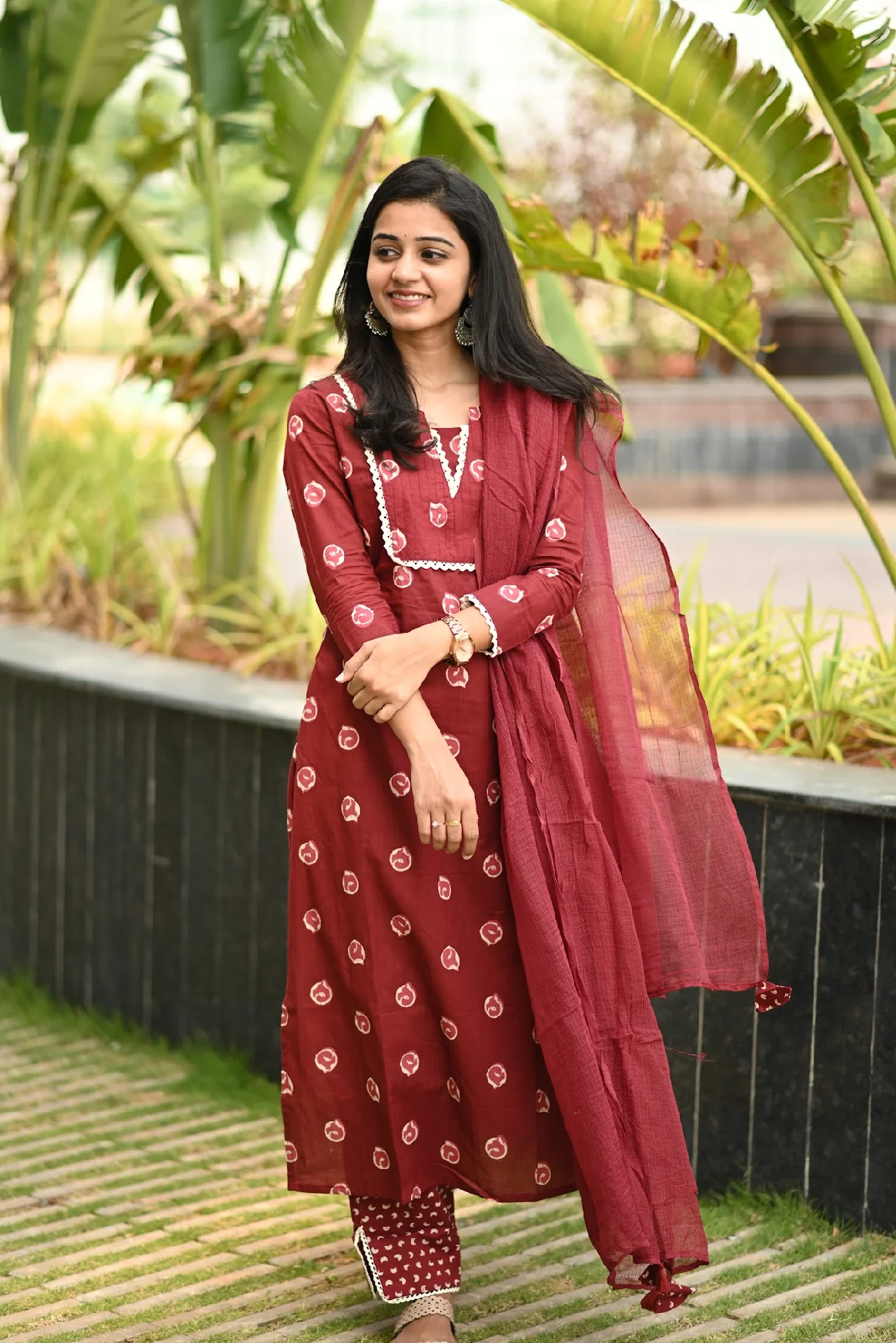 Shravya-Maroon kota - Image 2