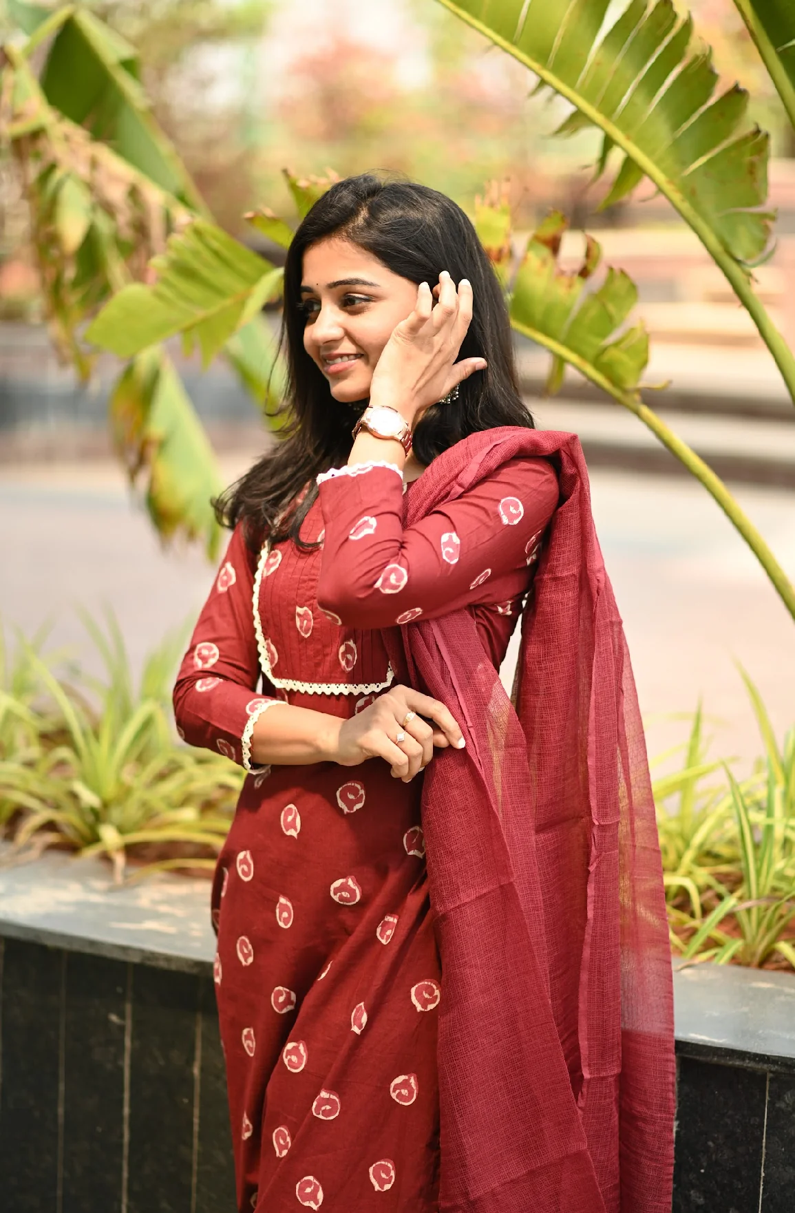 Shravya-Maroon kota - Image 3