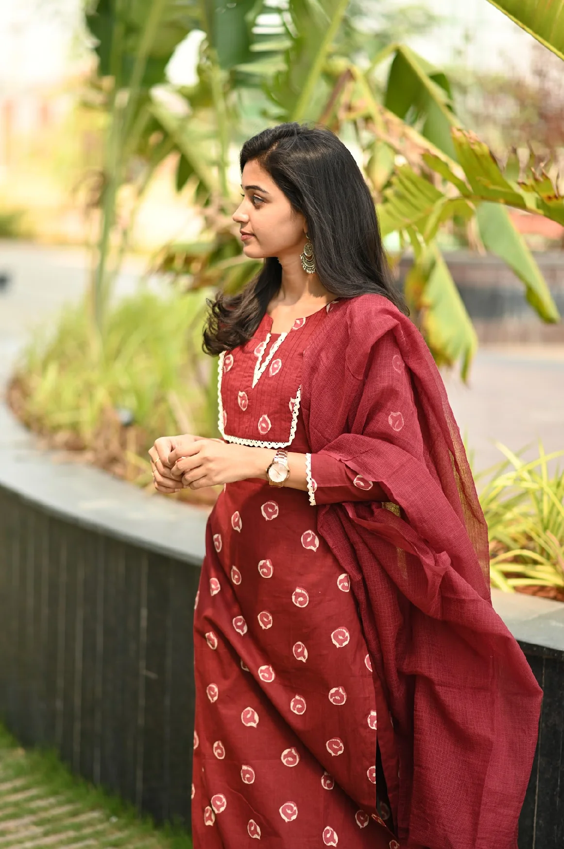 Shravya-Maroon kota - Image 5