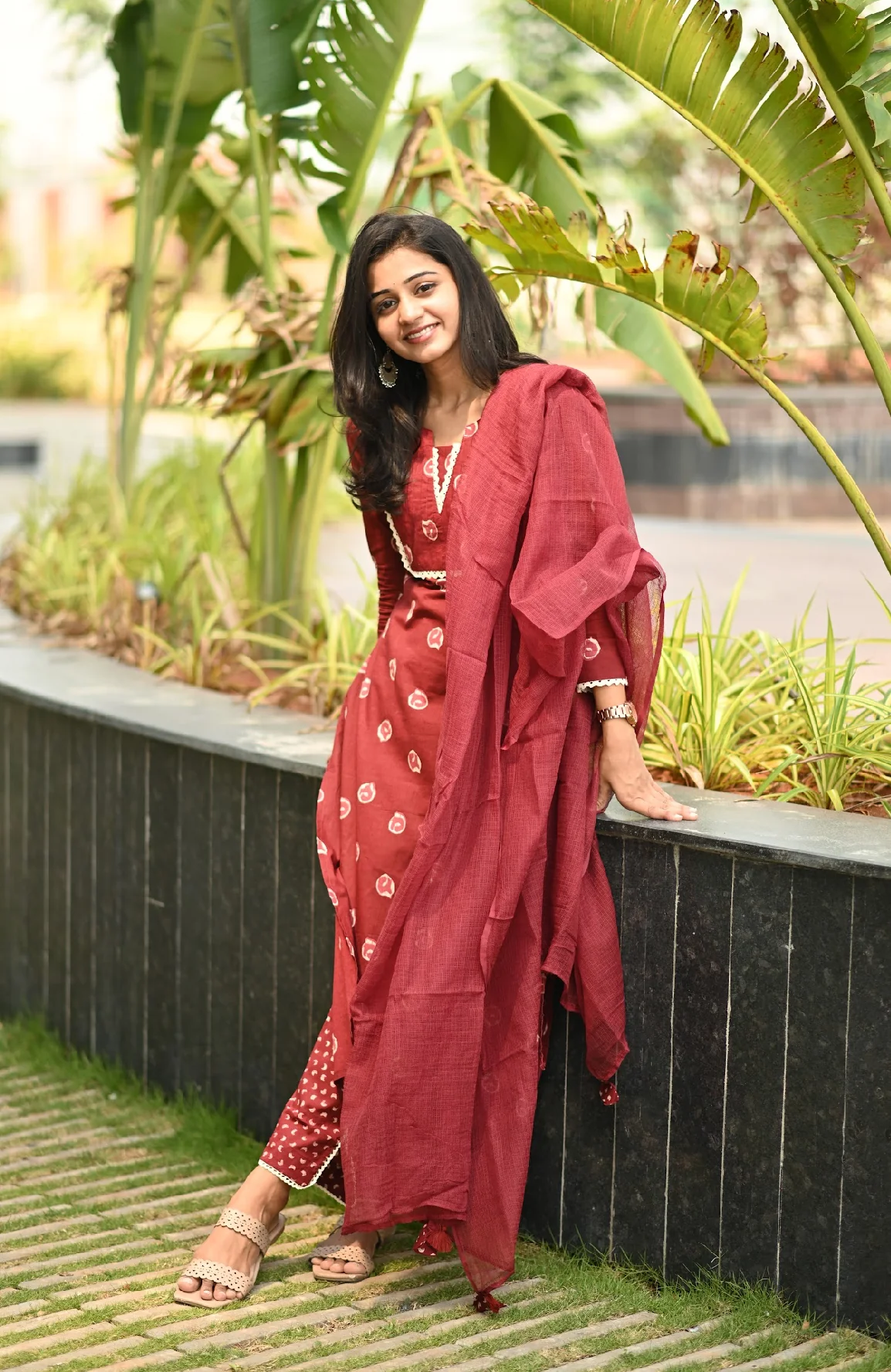 Shravya-Maroon kota - Image 6