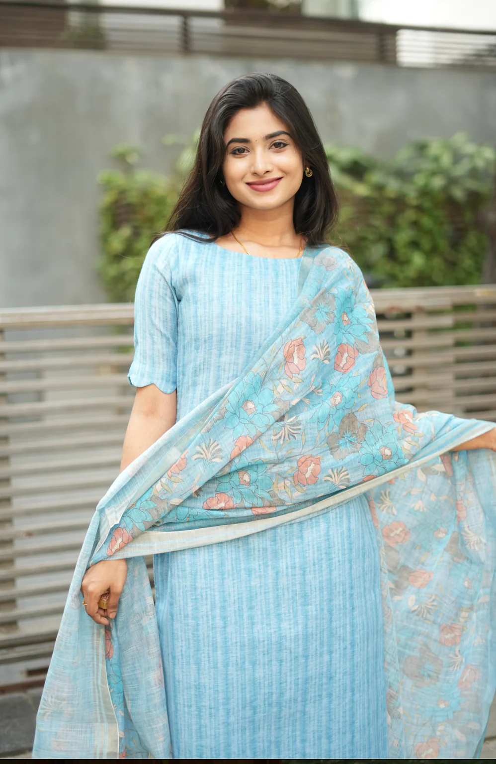 SHREYA-Linen blue - Image 6