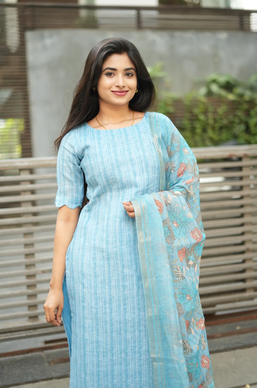 SHREYA-Linen blue - Image 7