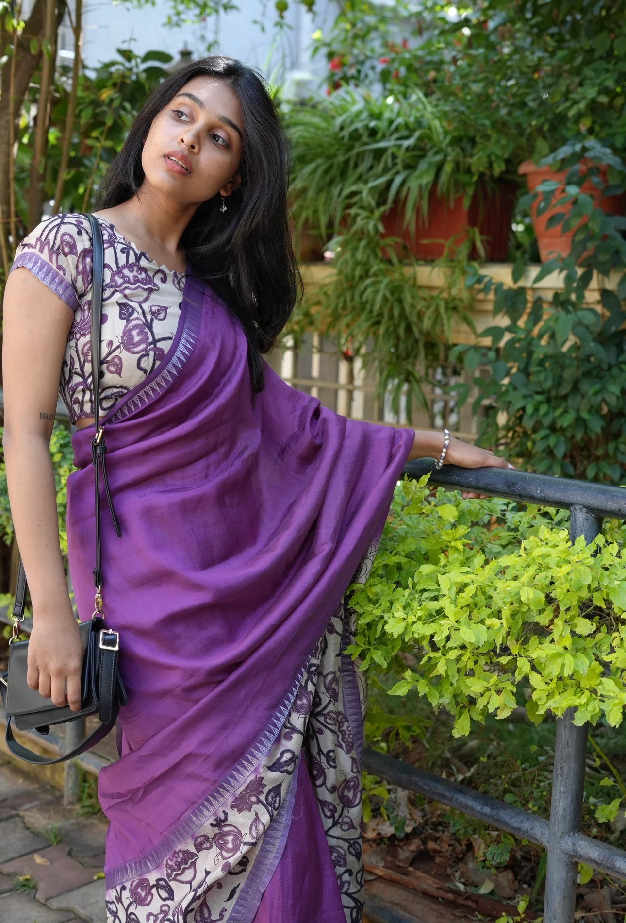 THARANA-Pen kalamkari silk saree - Image 5