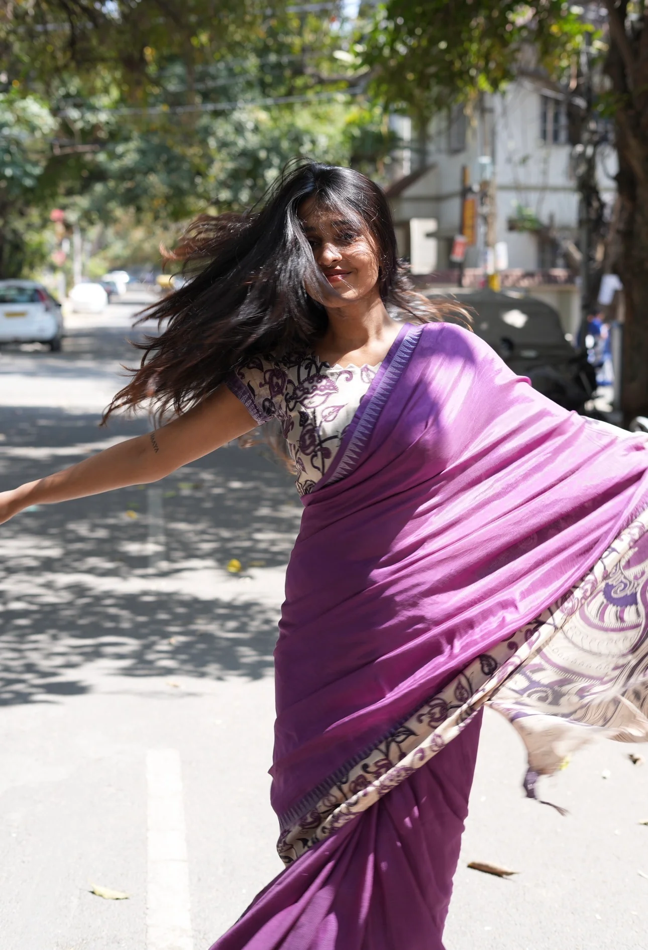 THARANA-Pen kalamkari silk saree - Image 6