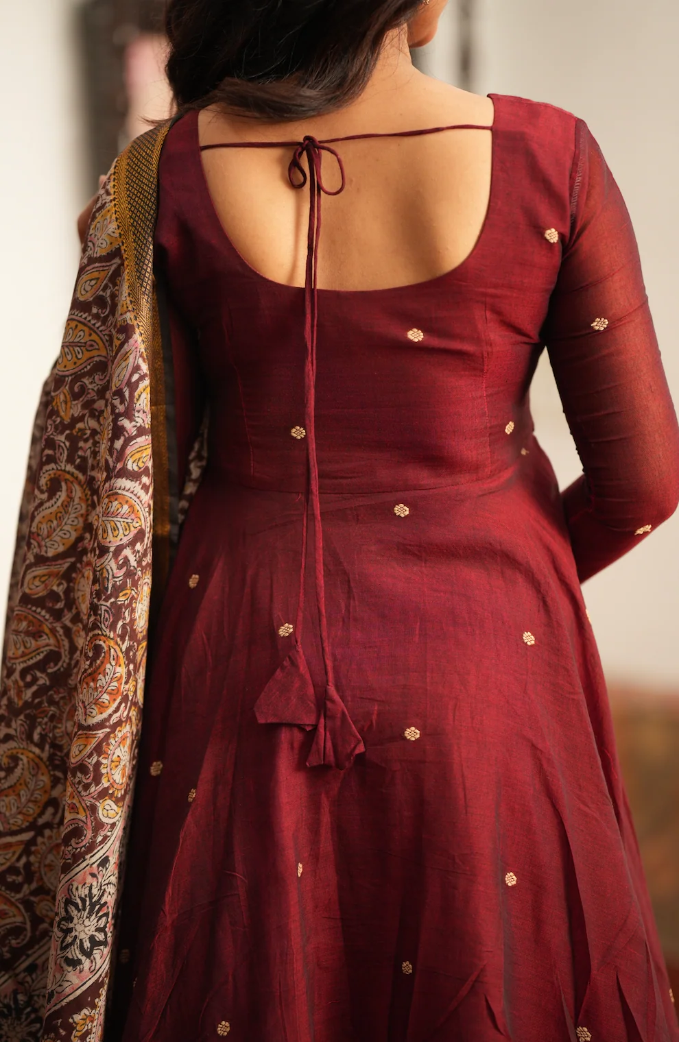 THARIKA (MAROON - KALAMKARI FUSION ANARKALI) - Image 9