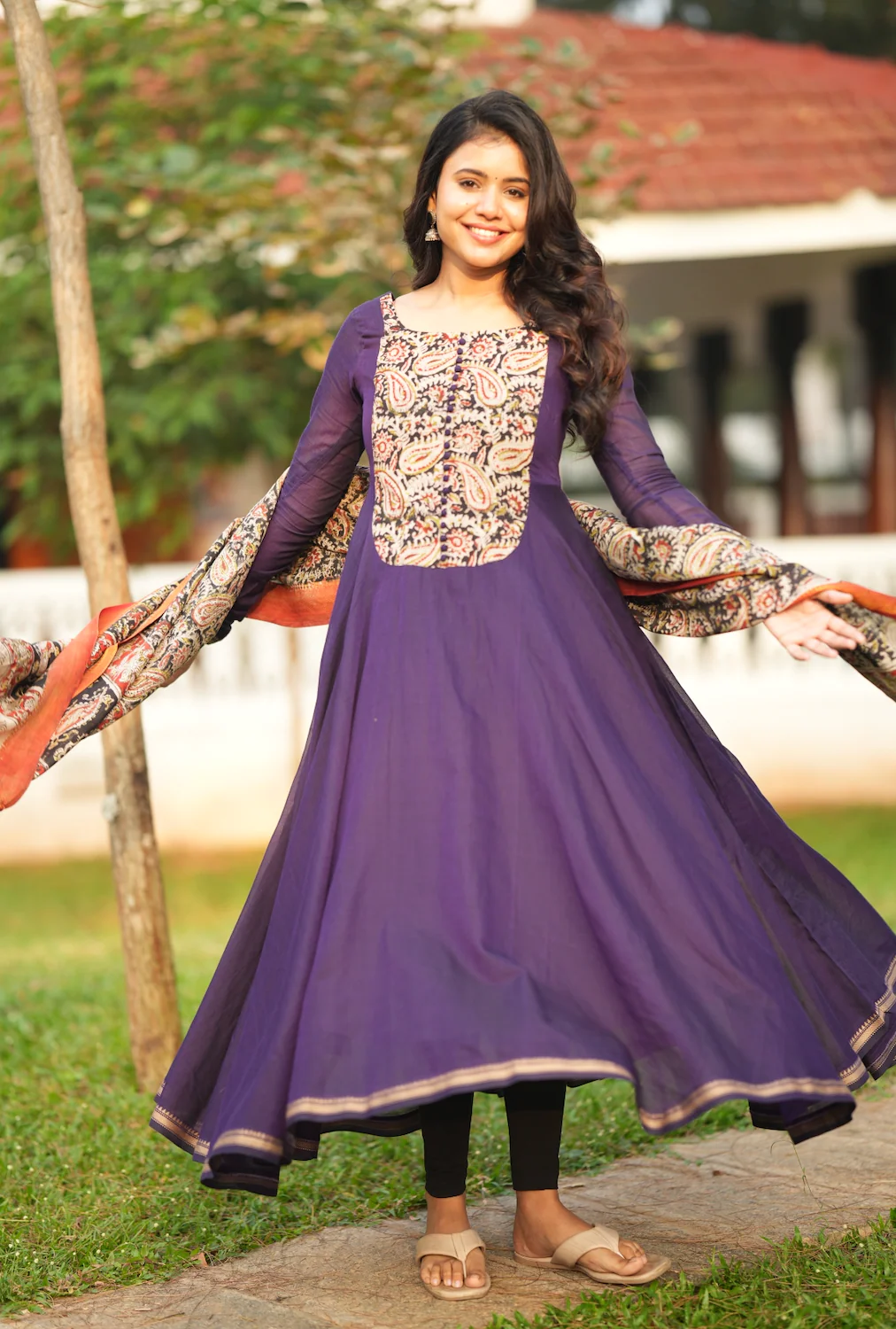 THARIKA (VIOLET KALAMKARI ANARKALI)